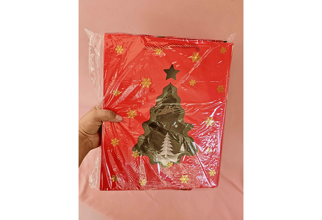 DOCENA DE BOLSAS PARA REGALO DISEÑO NAVIDAD (CHICA MEDIANA O GRANDE) #LPD04-247 -249 - 248 ROJAS🎄 🎁🛍️