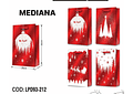 DOCENA DE  BOLSAS PARA REGALO DISEÑO NAVIDAD (CHICA MEDIANA O GRANDE) ROJO/PLATEADO LPD93-211-212-213🎄 🎁🛍️