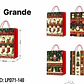 DOCENA DE  BOLSAS PARA REGALO DISEÑO NAVIDAD (PEQUEÑA CHICA MEDIANA O GRANDE) AZUL/PLATEADO LPD71-137 - 138 - Miniatura 2