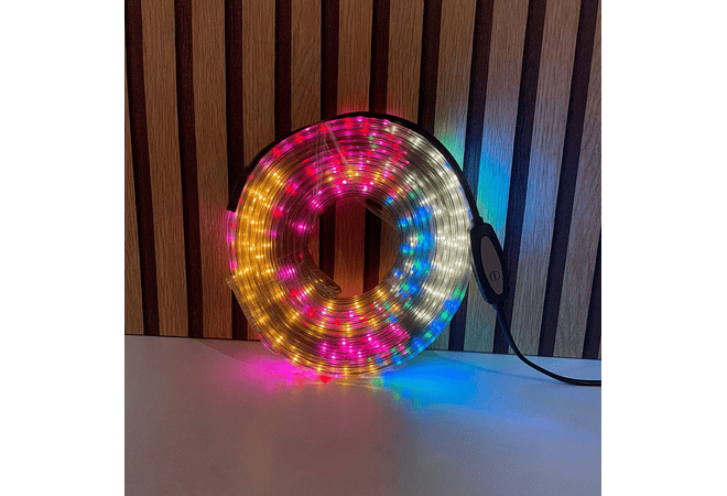 10 MTS MANGUERA PLANA/LUZ LED DE COLORES MOD# T10401C
