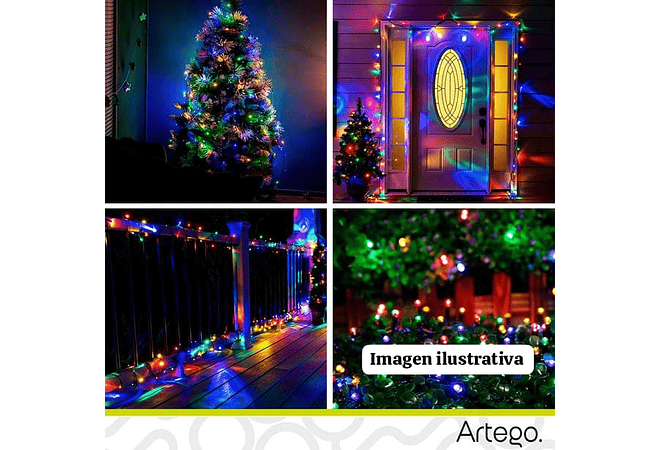 7 MTS SERIE  MÚSICAL/LUZ LED DE COLORES MOD# CA7141C  🎼