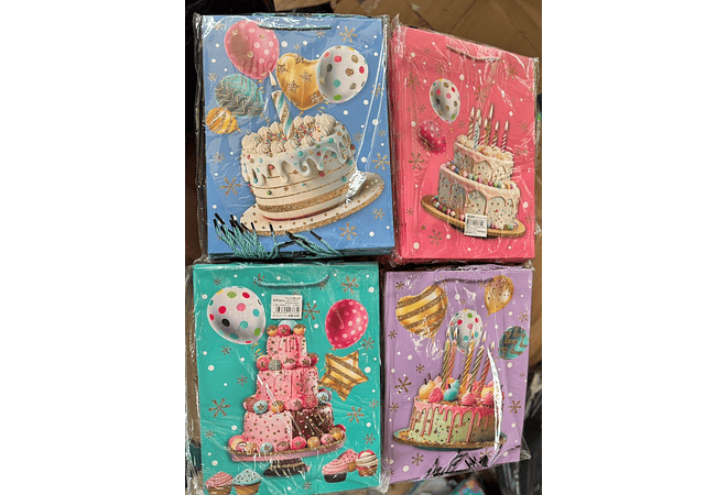 BOLSA PARA REGALO FELIZ CUMPLEAÑOS (LOD93-57) 🎂🎈