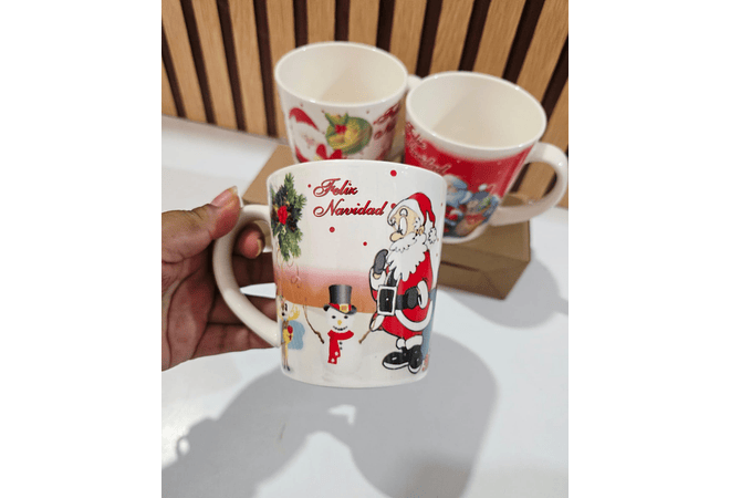 TAZAS NAVIDEÑAS DE 350ML MOD# 24D6724521 -4503☕✨
