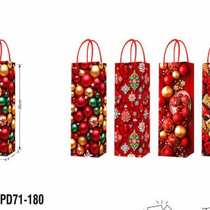 DOCENA DE BOLSA PARA  REGALO DISEÑO NAVIDAD MEDIANA/RECTANGULAR (LPD71-180) 🎄✨