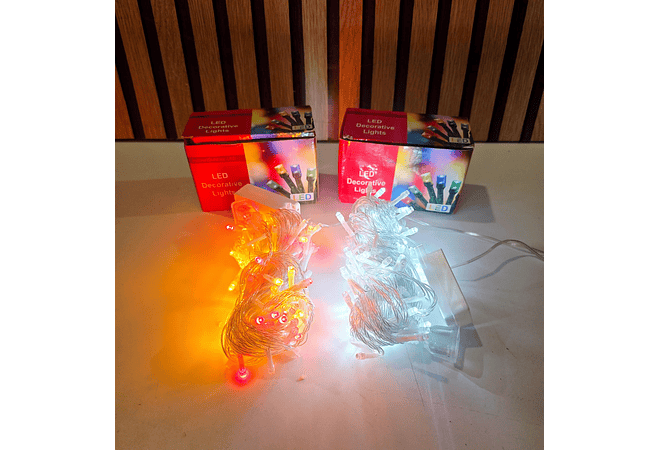 10 MTS SERIE NAVIDEÑA LUZ DE COLORES Y BLANCA (100 LUCES) MOD# L100C-10M O L100C-10M❄️🎄