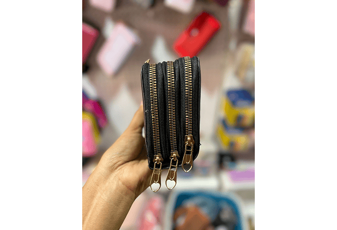 CARTERA/MARICONERA 3 CIERRES PARA DAMA MOD# WGT5-1