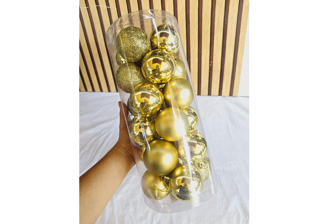 BOTE CON 24 ESFERAS NAVIDEÑAS MOD# SD44-539D