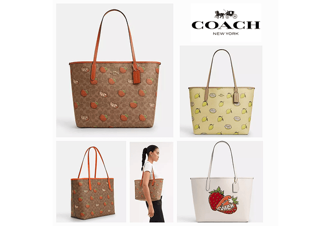 BOLSO GRANDE IMITACIÓN COACH VARIOS DISEÑOS MOD# 408
