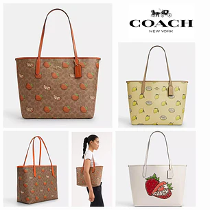 BOLSO GRANDE IMITACIÓN COACH VARIOS DISEÑOS MOD# 408