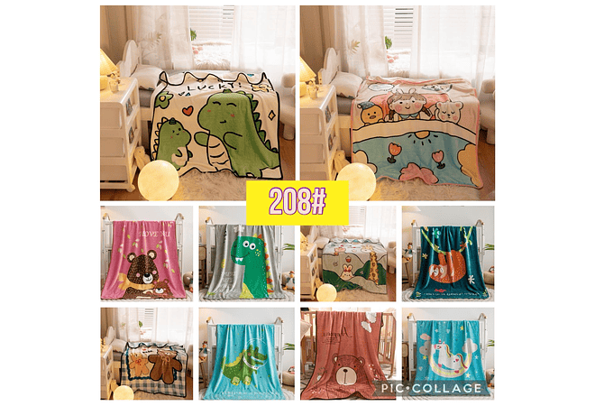 FRAZADAS KAWAII INFANTIL VARIOS DISEÑOS MOD# 380