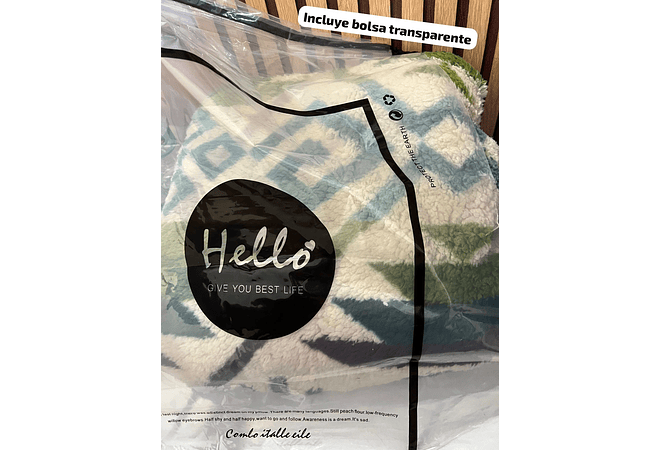 COBIJA ABORREGADA PREMIUM INDIVIDUAL DISEÑO BOEMIO AL AZAR 230 X 150CM MOD# T30368 (AGREGAR BOLSA)