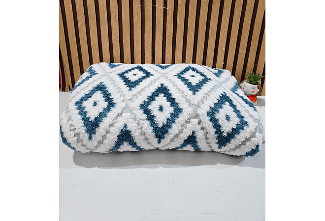 COBERTOR MATRIMONIAL 1.8 X 2M DISEÑO ROMBOS MOD# T-30606🔷(AGREGAR BOLSA)