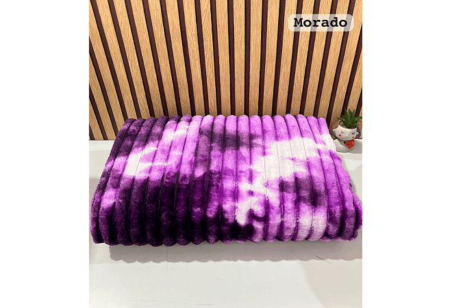 COBIJA RAYAS COLORES DEGRADADOS (180 X 220CM) MOD# T-30683 (AGREGAR BOLSA)