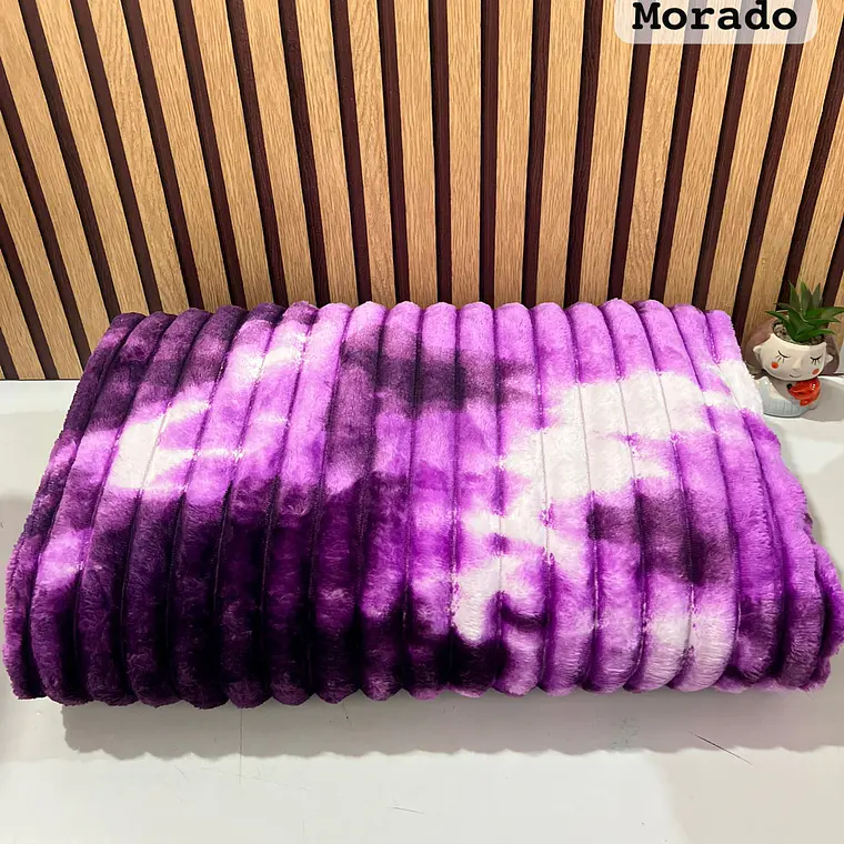 COBIJA RAYAS COLORES DEGRADADOS (180 X 220CM) MOD# T-30683 (AGREGAR BOLSA) 3