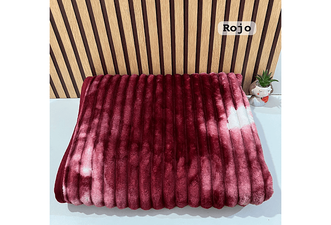 COBIJA RAYAS COLORES DEGRADADOS (180 X 220CM) MOD# T-30683 (AGREGAR BOLSA)