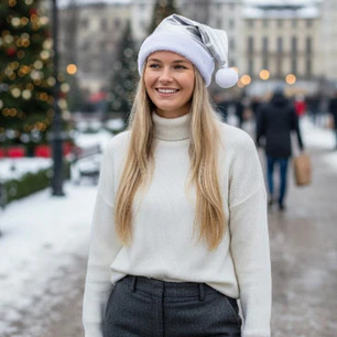 GORRO BRILLOSO SANTA
