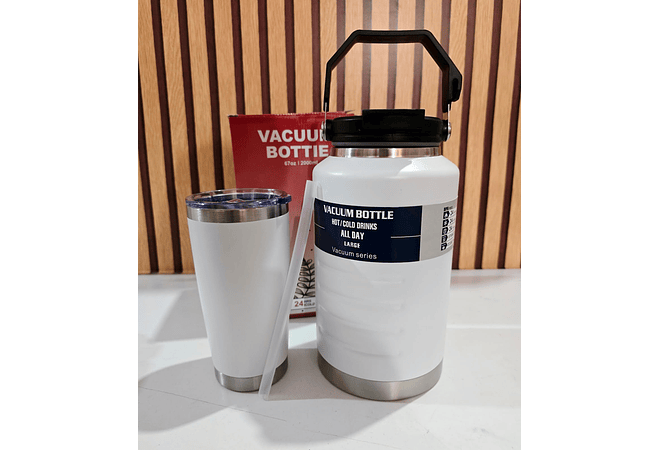 DUO TERMO CON VASO VACUUM BOTTLE DE 2 L Y 550ML MOD# PYA-6-