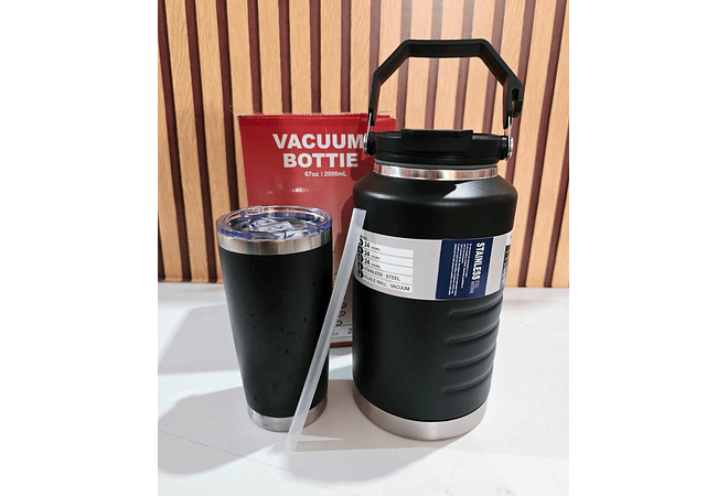 DUO TERMO CON VASO VACUUM BOTTLE DE 2 L Y 550ML MOD# PYA-6-