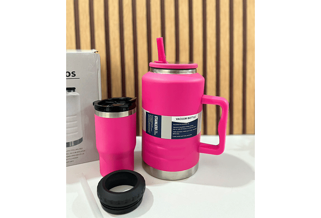 NUEVO MODELO DUO TERMO CON VASO VACUUM BOTTLE DE 2 L Y 3000ML MOD# PYA-11