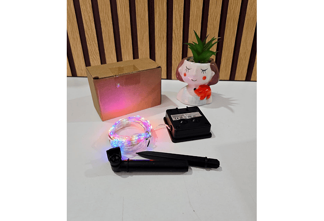 10 MTS SOLAR SERIE DE LUZ DE COLORES DE ALAMBRE DE COBRE# PB2511 (caja lisa)