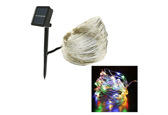 10 MTS SOLAR SERIE DE LUZ DE COLORES DE ALAMBRE DE COBRE# PB2511 (caja lisa)