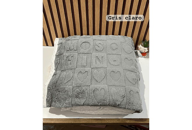 COBIJA ABORREGADA LOVE MATRIMONIAL 190x230CM MODELO #T-30445