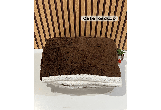 COBIJA ABORREGADA LOVE MATRIMONIAL 190x230CM MODELO #T-30445