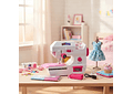 JUGUETE MÁQUINA DE COSER PARA NIÑAS (BLANCA-ROSA) MOD# 7803