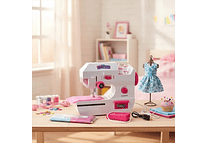 JUGUETE MÁQUINA DE COSER PARA NIÑAS (BLANCA-ROSA) MOD# 7803