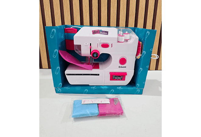 JUGUETE MÁQUINA DE COSER PARA NIÑAS (BLANCA-ROSA) MOD# 7803