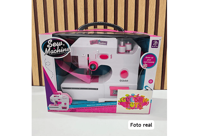 JUGUETE MÁQUINA DE COSER PARA NIÑAS (BLANCA-ROSA) MOD# 7803