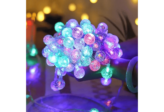 10MTS SERIE DE LUZ LED DE COLORES EN FORMA DE ESFERITAS MOD#QT-100LC- QM-100LC-QT-100LA Y QT-100LH- COPIAR