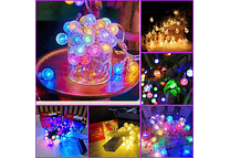 10MTS SERIE DE LUZ LED DE COLORES EN FORMA DE ESFERITAS MOD#QT-100LC- QM-100LC-QT-100LA Y QT-100LH- COPIAR