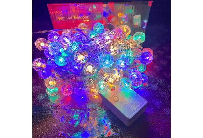 ❄️ SERIE DE LUZ LED ESFERITAS COLORES 5MTS MOD#QT-50LC