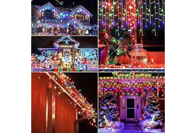 14 MTS SERIE NAVIDEÑA DE 700 LUCES LED DE COLORES EN CASCADA MOD#TS-6608C 🥰🎄CONECCION ELECTRICA