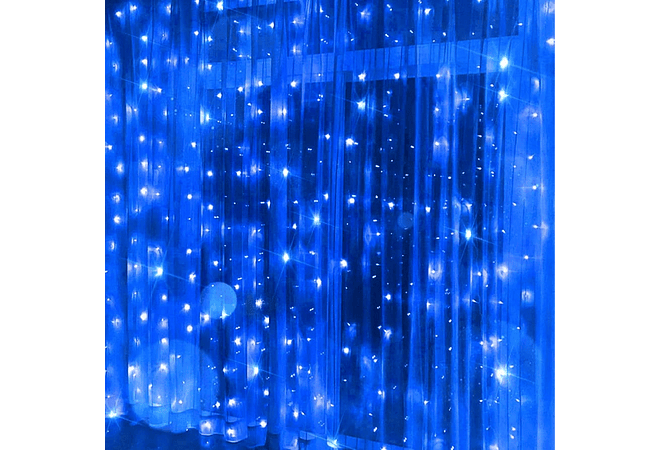 3MTS X 3MTS CORTINA ALAMBRE LUZ LED CON CONTROL USB  MOD#60HZ