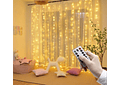 3MTS X 3MTS CORTINA ALAMBRE LUZ LED CON CONTROL USB  MOD#60HZ