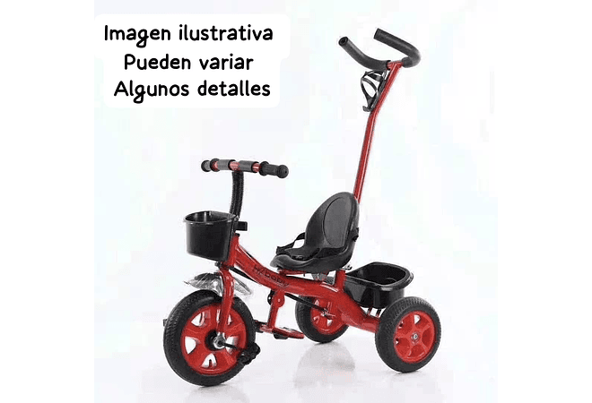 TRICICLO ECONÓMICO CON BARRA DE EMPUJE MOD# GTS272