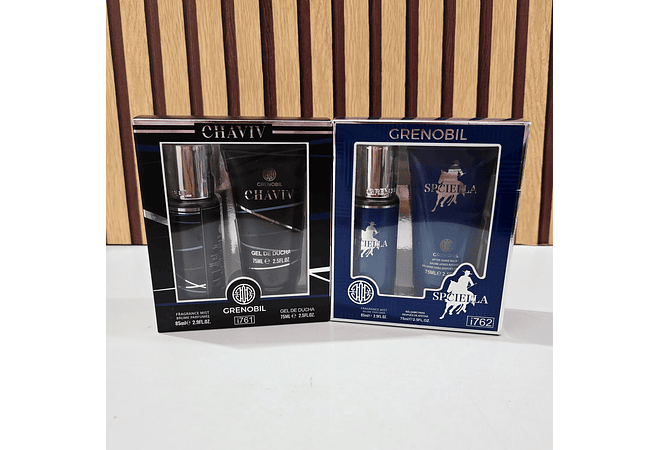 SET DE FRAGANCIAS PARA CABALLERO GRENOBIL 85/75 ML MOD# i761 Y i762