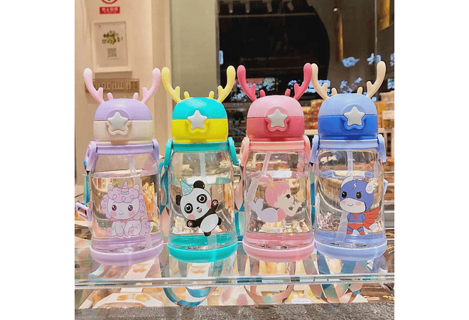 BOTELLA KAWAII RENO PARA AGUA MOD #8376 600ML