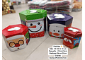 SET DE 4 CAJAS PARA REGALO DISEÑO NAVIDAD (HEXÁGONAL O CUADRADA) 🎁