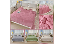 COBIJA ABORREGADA 180x200CM RELIEVE MARIPOSA MOD#20006