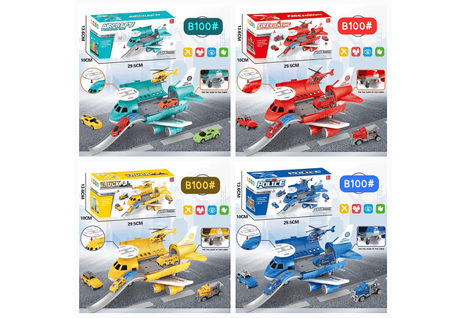 JUGUETE AVIÓN CON PISTA Y ACCESORIOS MOD#B100-1A