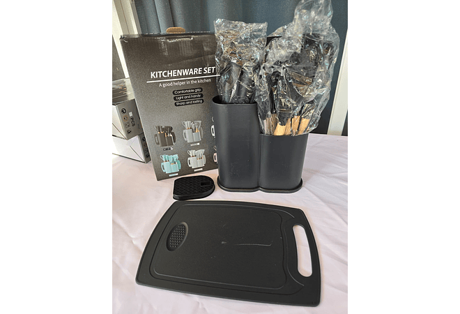 SET DE UTENSILIOS Y CUCHILLOS PARA COCINA MOD#TU-0701