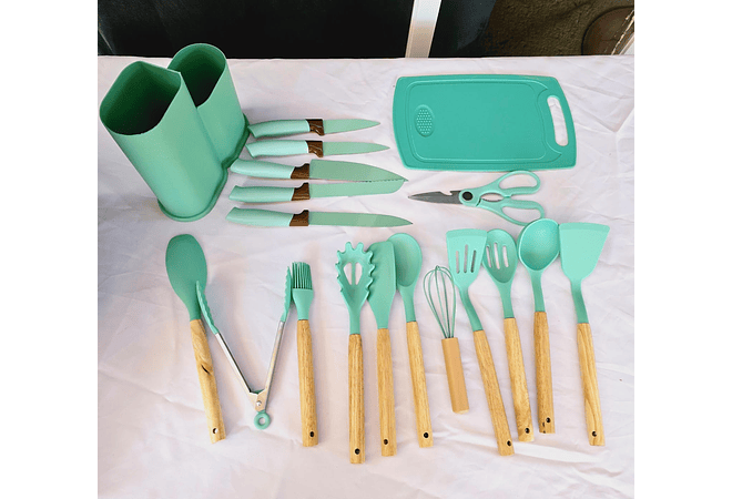 SET DE UTENSILIOS Y CUCHILLOS PARA COCINA MOD#TU-0701