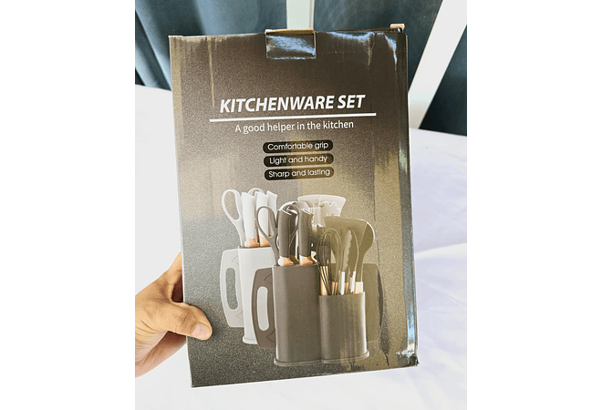 SET DE UTENSILIOS Y CUCHILLOS PARA COCINA MOD#TU-0701