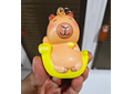 PAQ DE 3 SQUISHY KAWAII/LLAVERO DISEÑO CAPIBARA MOD# LLC