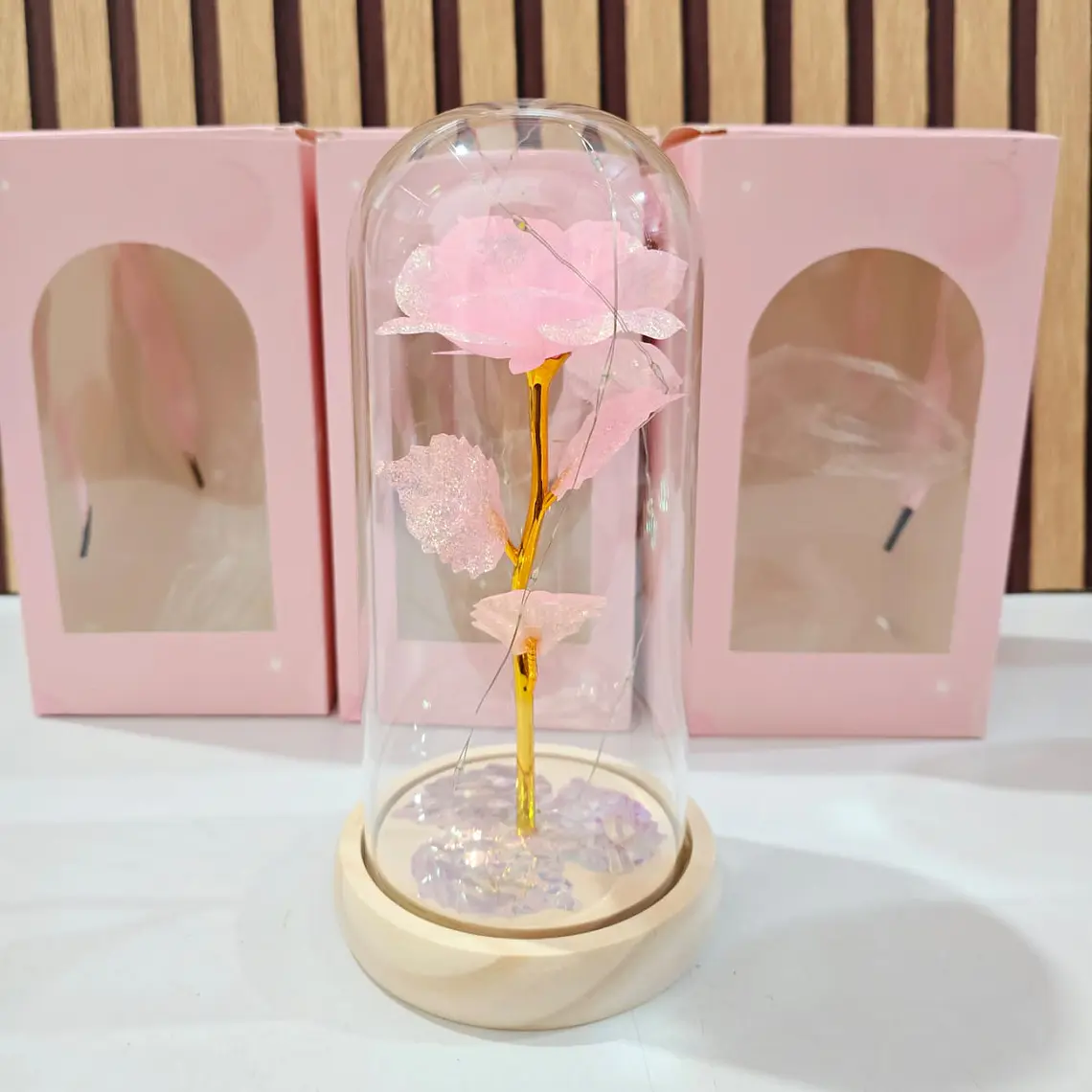 CÚPULA CON ROSA ETERNA Y LUZ 5