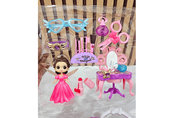 SET DE MUÑECA Y ACCESORIOS MAKE UP MODEL#55AKO