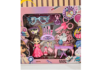 SET DE MUÑECA Y ACCESORIOS MAKE UP MODEL#55AKO